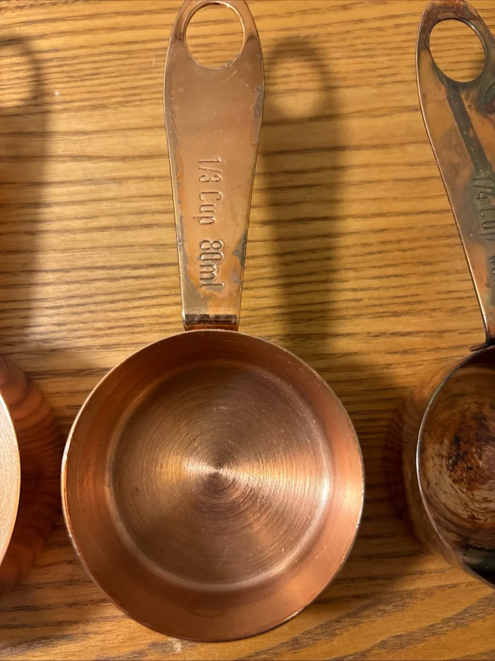 Copper-Tone Stainless Steel Nesting Measuring Cup Set - 4 Pieces